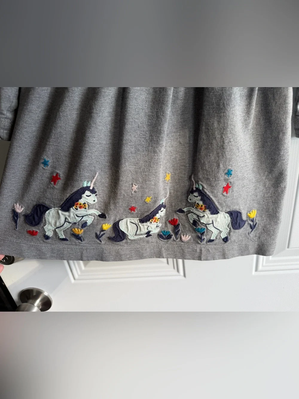 Hanna Andersson unicorn appliqué dress size 4